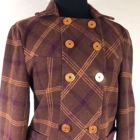 VINTAGE WOMAN VOLCOM PEA COAT JACKET SIZE S - Picture 3 of 13